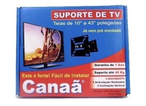 SUPORTE TV ARTICULADO CANAÃ 2 MOVIMENTOS 10
