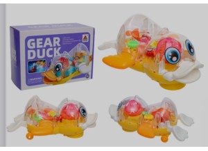 PATO MECANICO TRANSPARENTE MUSICAL