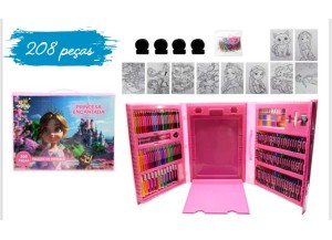 ESTOJÃO ESCOLAR 208 PCS PRINCESA ENCANTANDA CR-23
