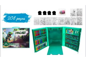 ESTOJÃO ESCOLAR 208 PCS DINOART CR-24