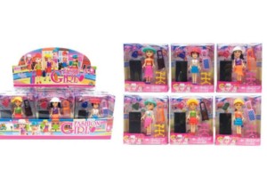 COLEÇÃ  BONECA ESTILO PLAYMOBIL FASHION SUMMER TK-AB7989
