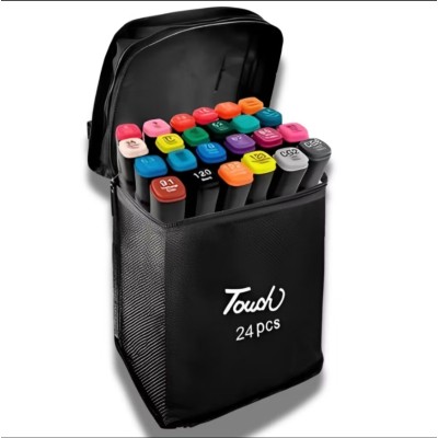 KIT 24 CORES CANETAS PONTA DUPLA jb-1000