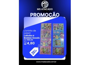 LIVRINHO PARA COLORIR BOBBIE GOODS E LABUBU   48 PAGINAS